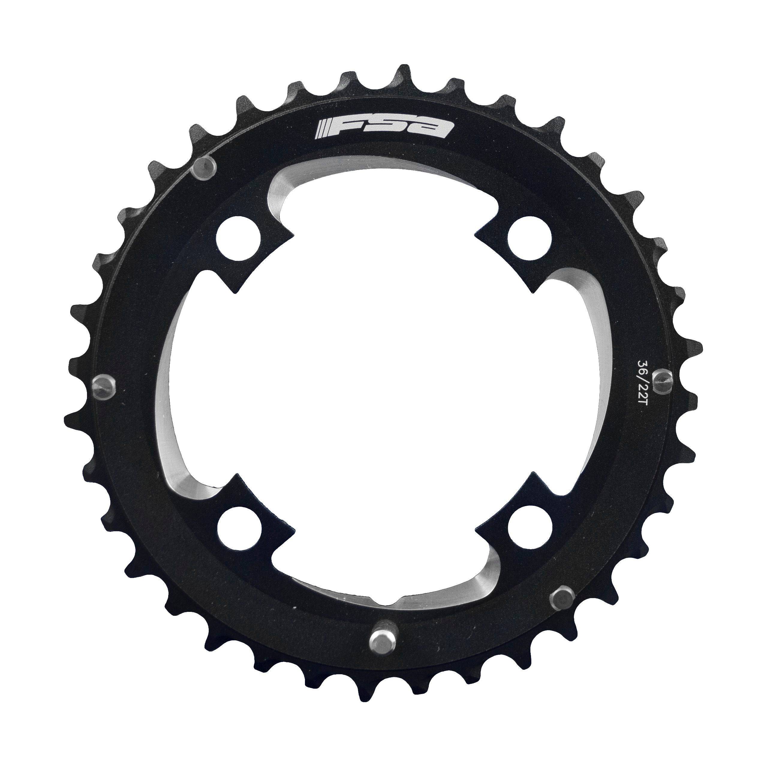 FSA Comet Modular MTB Chainring (2x11, 96x36T(22T), Black, 4h) | Swinnerton Cycles