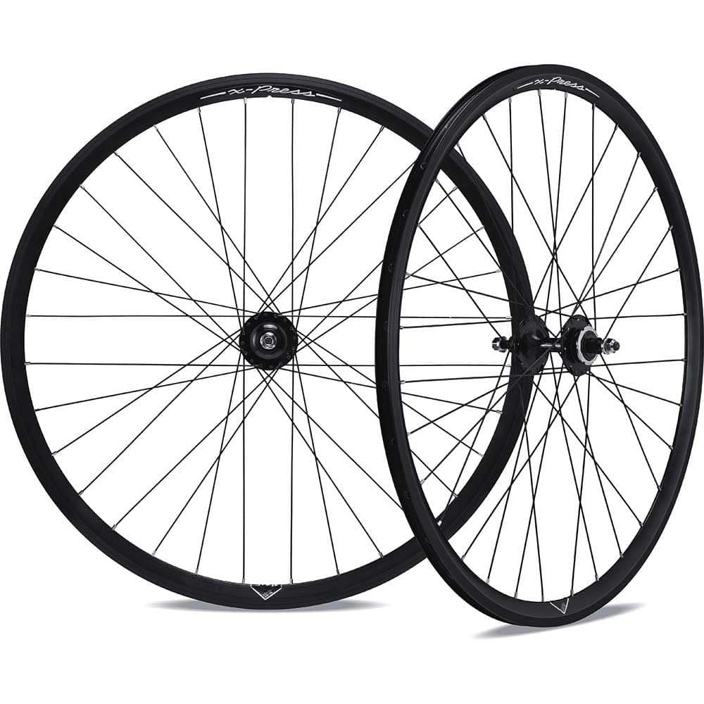 Miche X-Press wheels for road and track cycling, compatible with fixed and freewheel bikes, featuring lightweight alloy construction.