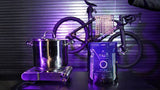 Finish Line Halo Hot Wax lubricant melts for bike chains, shown in a granular form with double boil bag packaging.