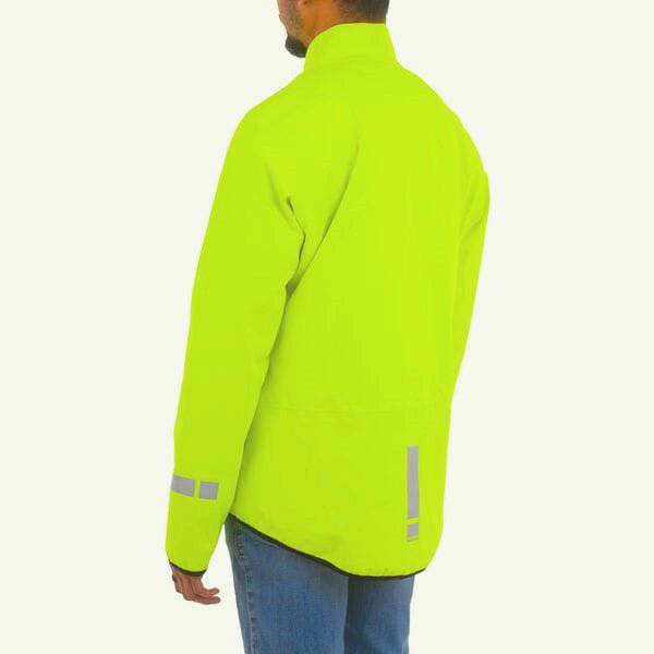 HUMP men's reflective waterproof cycling jacket with wind protection, featuring a lightweight design and adjustable hood.