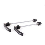 Halo White Line Road Bike QR skewers with alloy handles and smooth cam mechanism for secure wheel attachment.