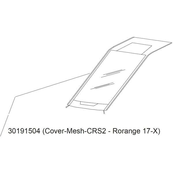 Thule Cross 2 stroller weather cover in orange, protective accessory for the 2017 model, shielding against rain and wind.