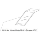 Thule Cross 2 stroller weather cover in orange, protective accessory for the 2017 model, shielding against rain and wind.