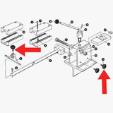 Park Tool 259 replacement knob for FCG-1 workshop tool, showing the genuine part with a textured grip and metal components.