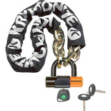 Kryptonite New York Chain 12mm x 100cm with Evo Series 4 Disc Lock 14mm, Sold Secure Gold, bike security accessories