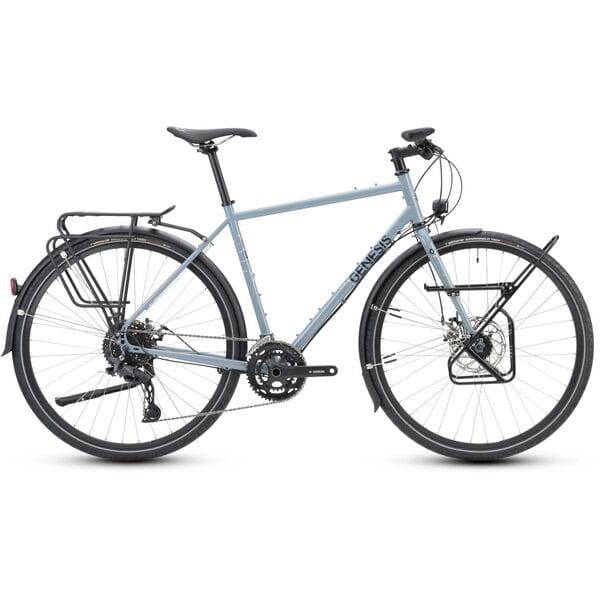 Genesis Tour De Fer 30 adventure bike with disc brakes, designed for long-distance touring, 2025 model, shown with frame and components.