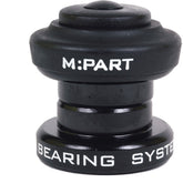 M Part Sport Threadless Headset 1 Inch in black, bike component with EC30/25.4 and EC30/27 compatibility, for cycling builds.