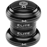 M Part Elite 1-inch black threadless headset with sealed EC30/25.4 and EC30/27 bearings, suitable for bicycle components.