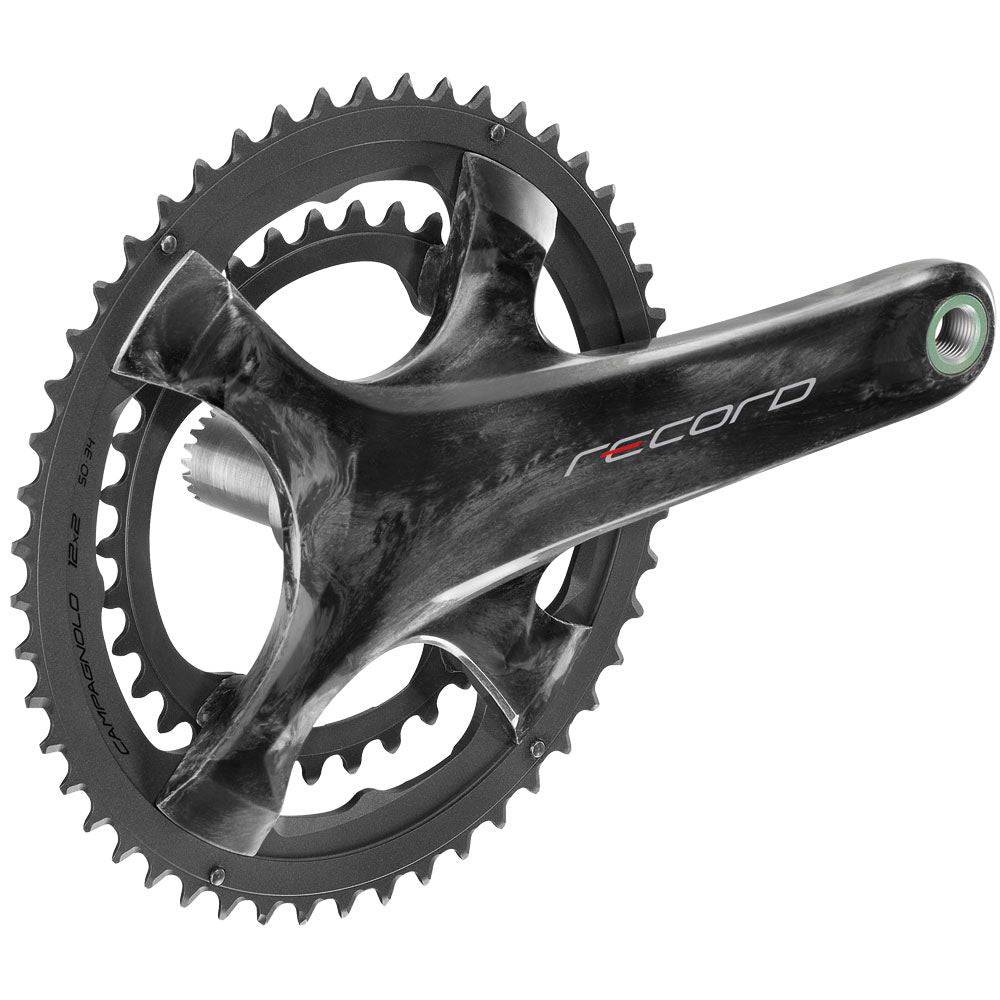 Campagnolo Record 12x Carbon road bike crankset with lightweight carbon arms and chainring, high performance cycling component