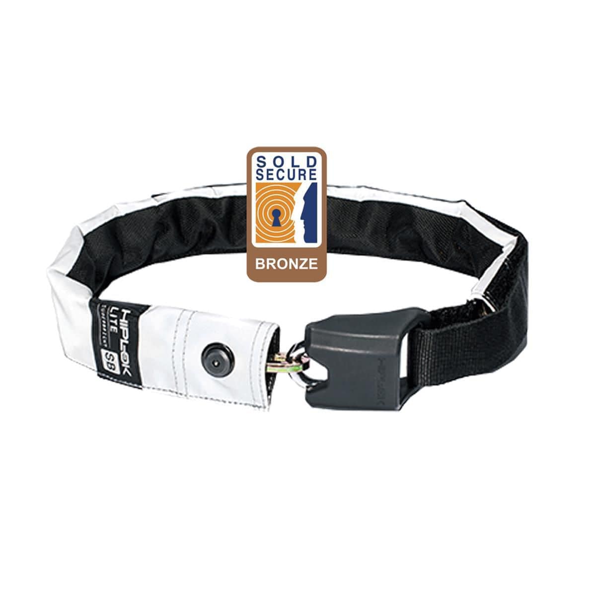 Hiplok LITE wearable chain lock with 6mm bronze chain, 75cm length, reflective sleeve, Sold Secure rated bike security accessory