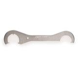 Park Tool HCW-5 double-sided bottom bracket lockring hook spanner tool for bike workshop maintenance, with ergonomic handle and precision design.