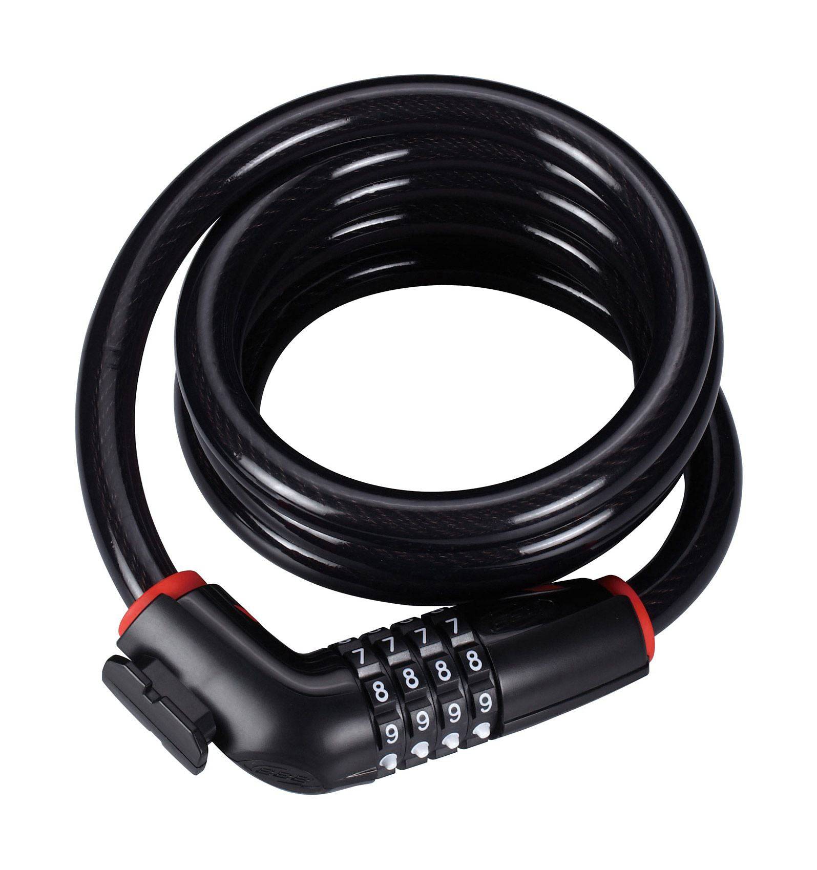 BBB BBL-45 CodeLock L high-security adjustable 4-digit bike cable lock with sturdy metal construction and combination dial.