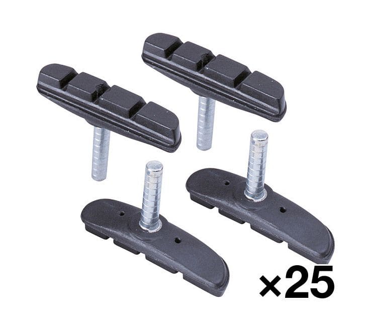 BBB BBS-08OE CantiStop 65mm brake pads for cantilever brakes, shown in a close-up image of the two pairs of brake components.
