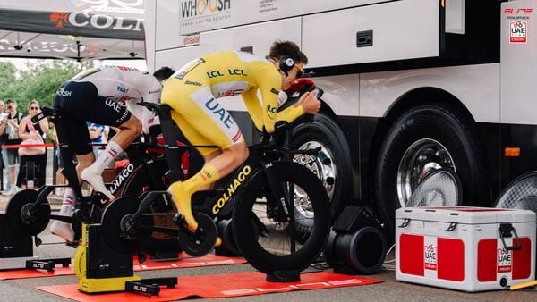 Elite Home Trainers - Justo 2 direct drive FE-C mag trainer Limited Edition Yellow | Swinnerton Cycles