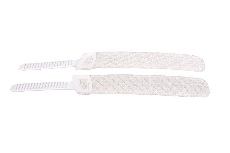 Fizik R1/R3 Women's black sail cloth top closure straps for road shoe replacement, showing close-up of strap details.