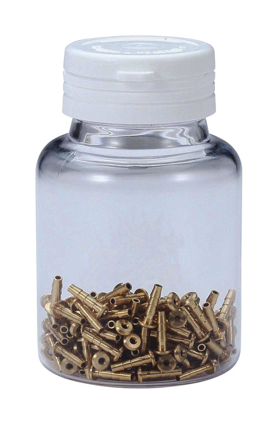 BBB BCB-212 Shimano hydraulic hose barb connectors, 2.1-2.2mm, 50 pcs for brake hoses, shown in a close-up image