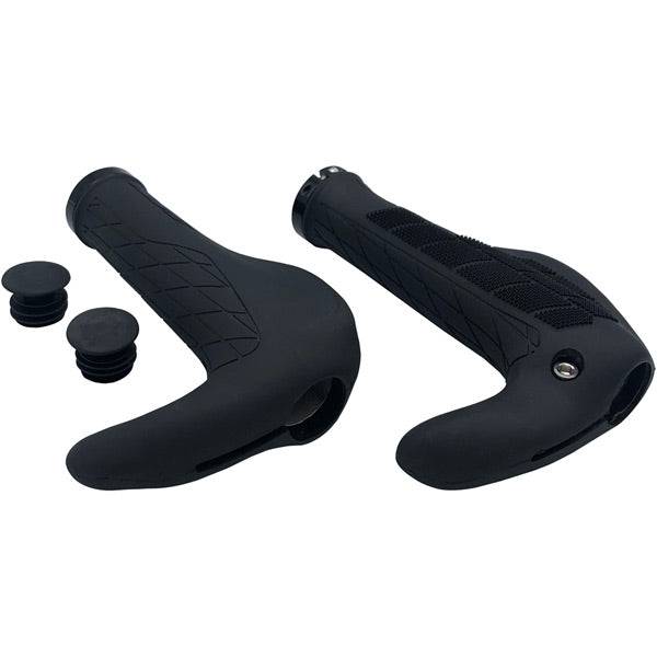 M Part Ergo Comfort grips with barend, black | Swinnerton Cycles