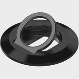 Quad Lock MAG Phone Ring Stand with magnetic grip and bottle opener accessory, featuring a sleek, functional design for smartphones.