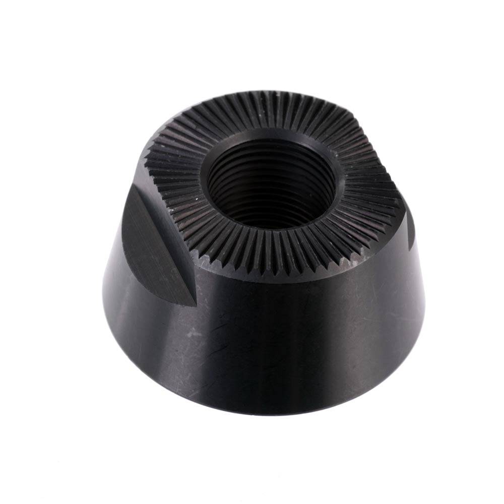 Demolition BMX rear hub cone nut replacement part for BMX wheels, showing the component's detailed metal design.