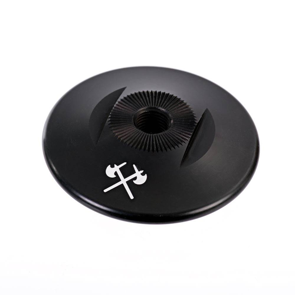 Demolition BMX front hub guard for BMX bikes, durable component designed to protect the front wheel hub.
