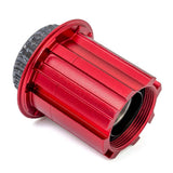 Halo 6Drive MTB and road cassette body hub spare part for cycling hubs, shown in black with metal components.