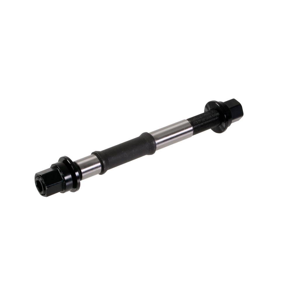 Halo MXR rear Cr-Mo axle hub spare for bicycle wheel replacement, showcasing durable component with metal finish and mounting details.