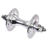 Halo Track Hub with Japanese sealed bearings, 32-hole front hub for track cycling, durable bicycle component with precision engineering.