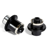Halo GXC RD2 front axle ends hub spares for bike hubs, 100mm quick release and thru-axle compatible, in metallic finish.