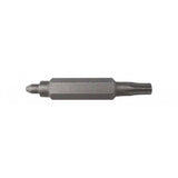 Jagwire double-ended replacement pin in silver for needle driver, featuring standard and T8 Torx tips, suitable for workshop use.