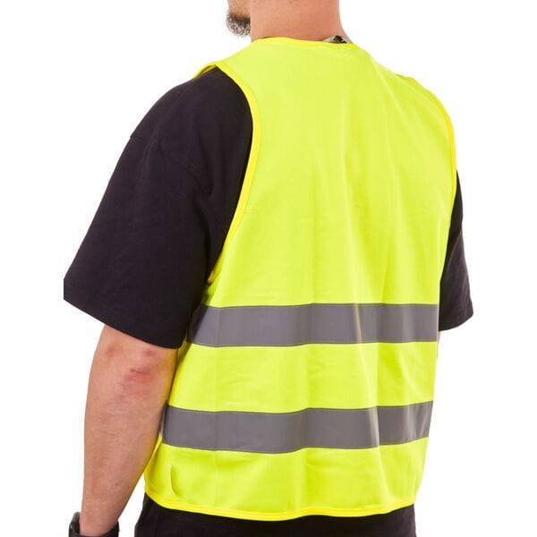HUMP hi-viz reflective cycling vest with adjustable waist, lightweight and packable, EN471 certified safety clothing for cyclists.