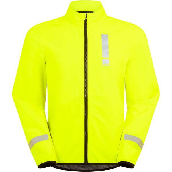 Reflective waterproof cycling jacket for men by HUMP, with wind protection and high-visibility features for outdoor riding.