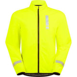 Reflective waterproof cycling jacket for men by HUMP, with wind protection and high-visibility features for outdoor riding.