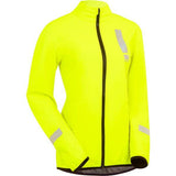 HUMP Women's waterproof cycling jacket with reflective details, packable design, and breathable fabric for outdoor biking.