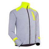 HUMP Men's Ultra Reflect Waterproof Cycling Jacket showing front view, windproof and packable design, with reflective accents for visibility.