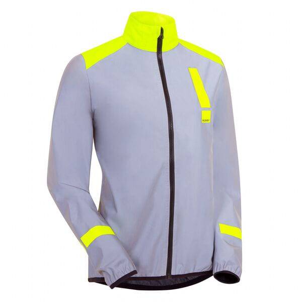 HUMP Women's Ultra Reflect waterproof cycling jacket in black, lightweight, breathable, packable outdoor clothing for women.
