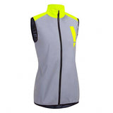 HUMP Women's reflective cycling gilet vest in waterproof and wind-resistant fabric, designed for visibility and outdoor riding.