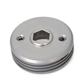 Rohloff Speedhub alloy external gear mech box cable pulley for smooth shifting on bicycle components.