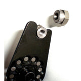 Genuine Rohloff Speedhub axle plate adaptor for bike components, showing the metal part with mounting holes and branding details.