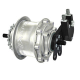 Rohloff Speedhub 500/14 14-speed internal gear hub, 135mm spacing, 32H, durable and precise bicycle component.