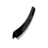 Halo Devaura 700C Aero alloy road cycling rims with disc and rim brake compatibility, shown in a close-up view.