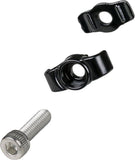 Trek Bolt-on Double Cable Housing Guide in black for bike cable management, mounted on a bicycle frame.