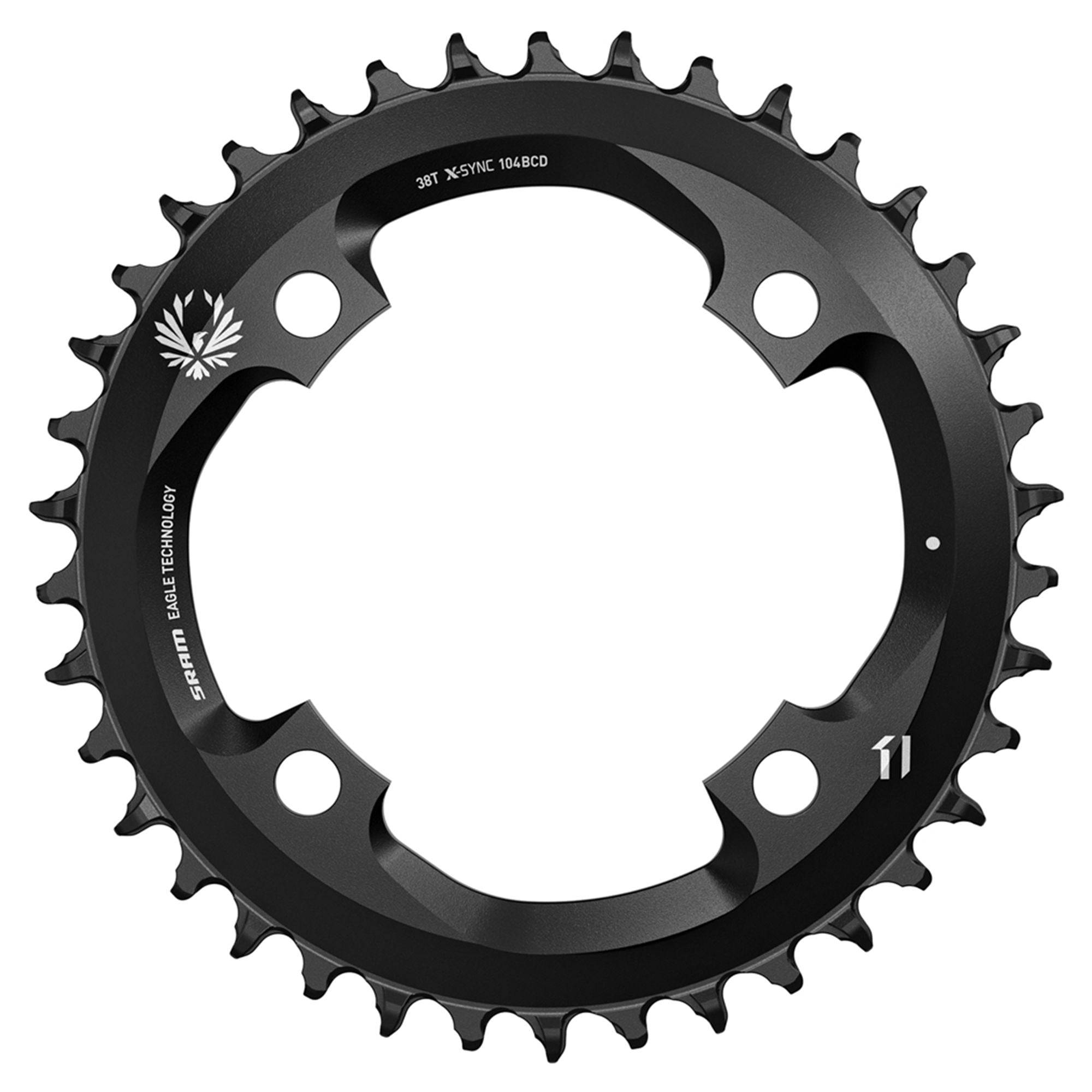 SRAM Chain Ring X-Sync 2 38T 104 BCD Steel Eagle Black: BLACK 38T | Swinnerton Cycles