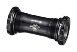 FSA MegaEvo MTB bottom bracket with BSA threading for BB392EVO crankset installed on a mountain bike frame