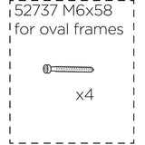 Thule RideAlong fitting screws, 58mm long, used for secure child bike seat mounting, shown in close-up image.
