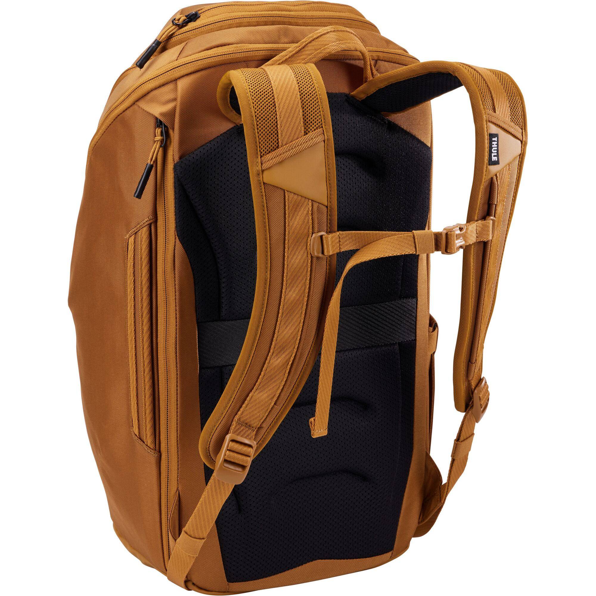 Thule Chasm Recycled 26L backpack with durable, weather-resistant design, featuring laptop compartment and eco-friendly materials.