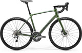 Merida Scultura Endurance 300 road bike with hydraulic disc brakes and 35c tire clearance, showcasing lightweight frame and sleek design.
