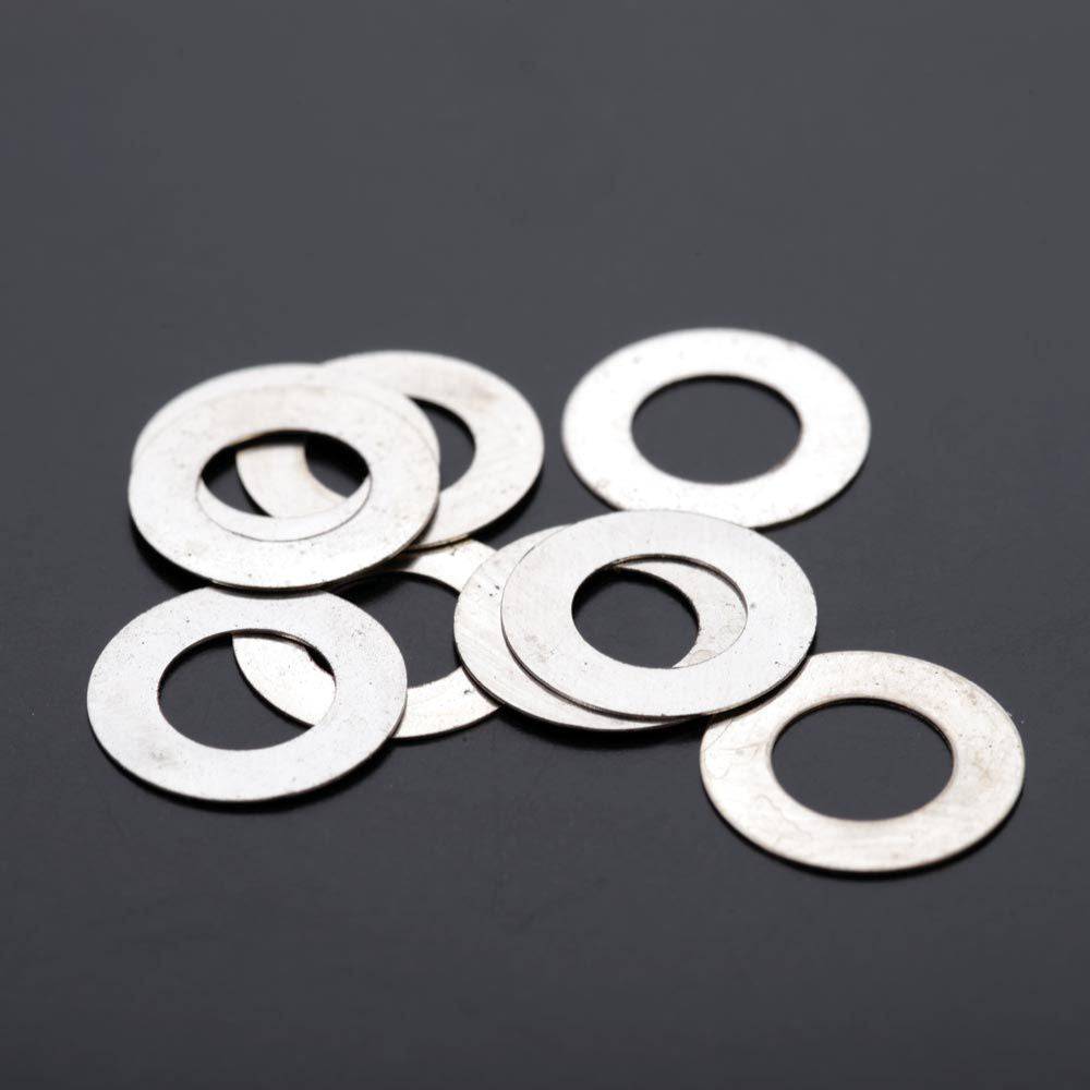 Fibrax stainless steel disc rotor shims and spacers for brake calipers, pack of 10, automotive components for improved braking performance