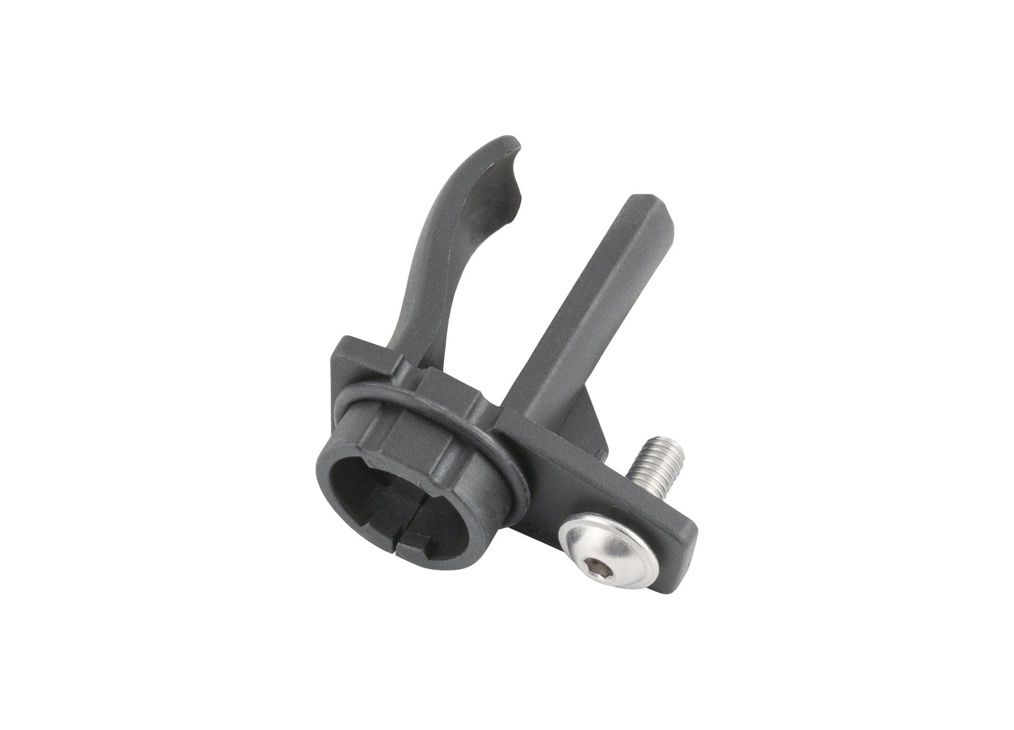 Trek Speed Concept Di2 battery holder assembly in black for aero bikes, showing the component's design and mounting features.