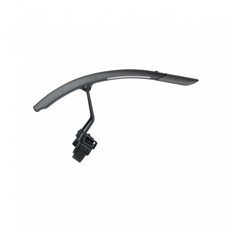 Topeak TetraFender R1 & R2 black road bike fenders set mounted on a disc brake bike frame, designed for added mud and water protection.