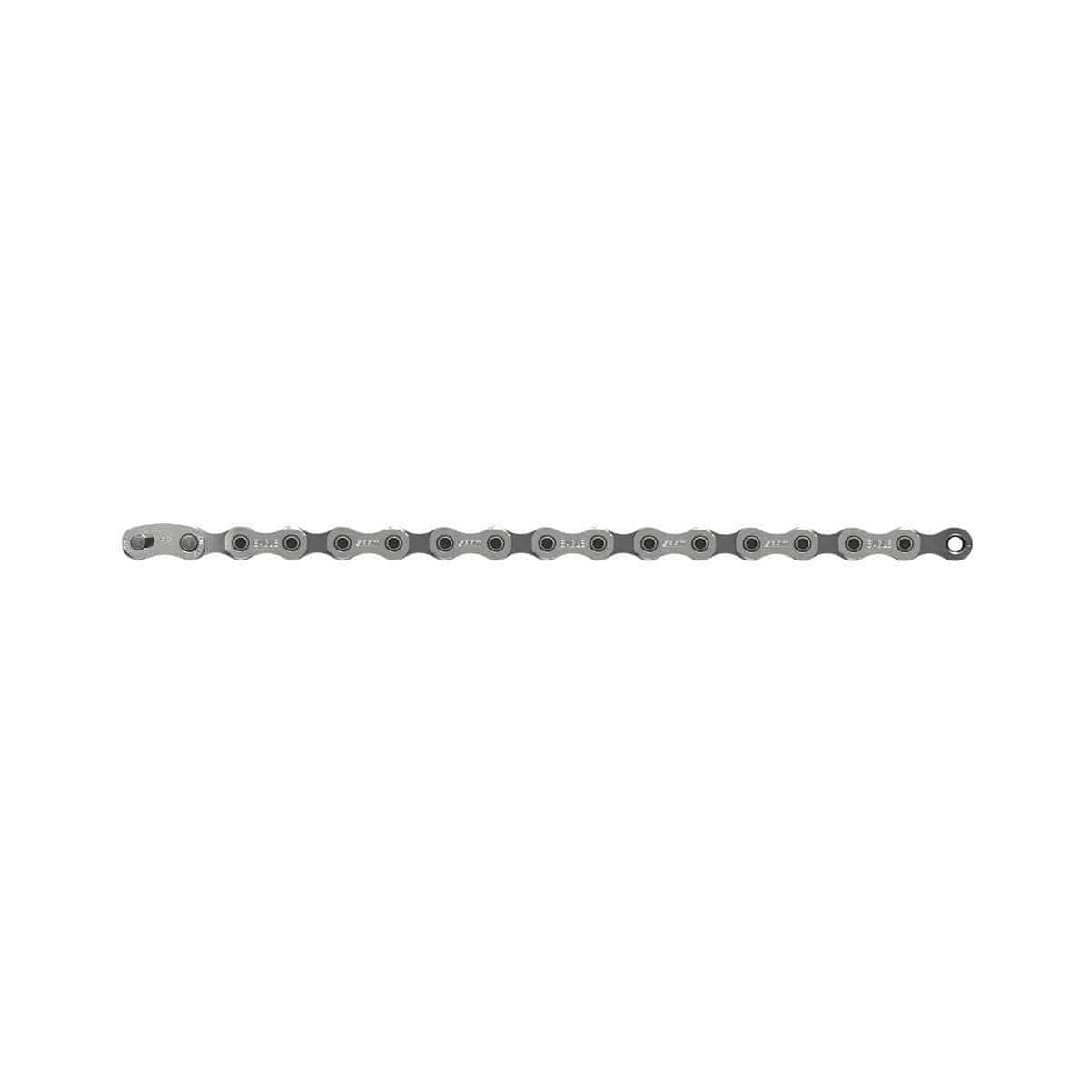 SRAM NX Eagle 12-speed chain with 126 links, solid pin, PowerLock, and FlowLink compatibility for mountain bike components.